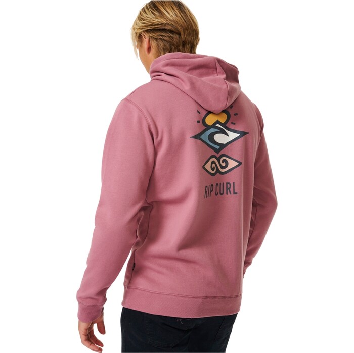 2024 Rip Curl Hombres Icono De Bsqueda Con Capucha Fleece CFEGL9 - Mushroom